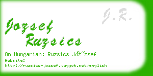 jozsef ruzsics business card